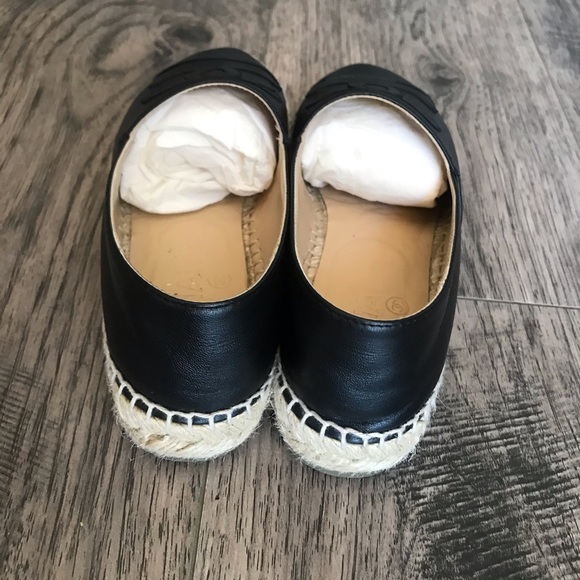 Chanel espadrilles black leather - Picture 2 of 8
